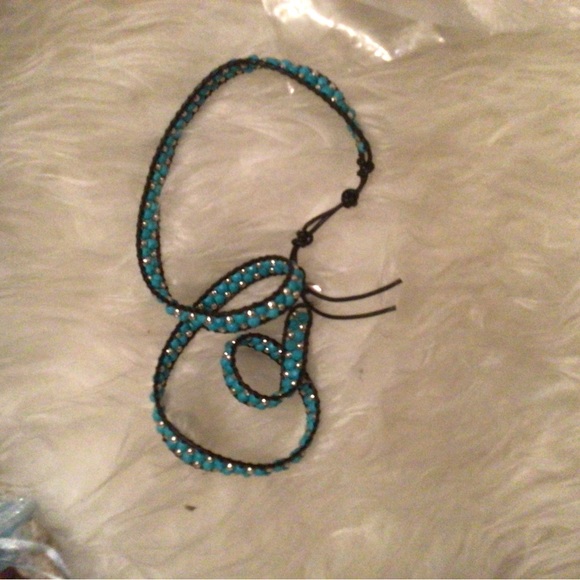 NEW! Lulu Dharma studded turquoise wrap bracelet - Picture 2 of 2